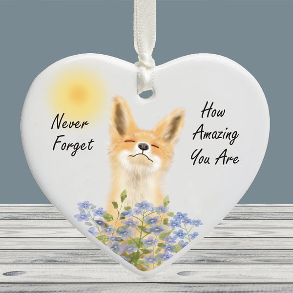 Never Forget How Amazing You Are Ceramic Keepsake Heart - Uplifting Friend Gift