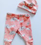 Newborn baby Leggings and hat set, baby shower gift, gift for new baby, elephant - Image 1
