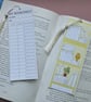 Yellow Reading List Rating Bookmark With Tassel