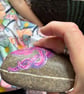 Purple Octopus hand painted paperweight stone  - Image 2