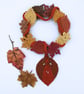 Macrame autumn wreath, autumn leaves, - Image 2