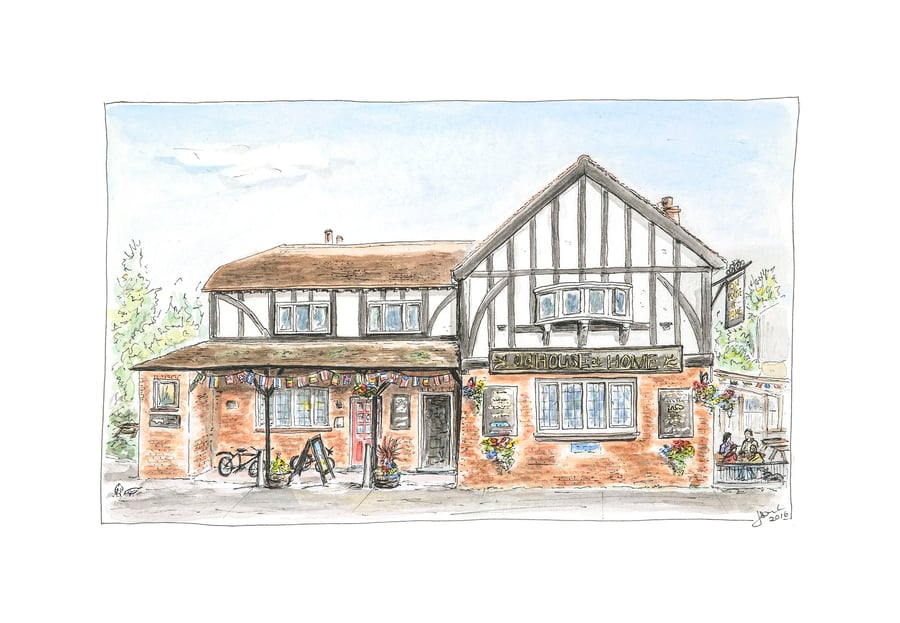 Old House at Home, Overton.  Open Edition Fine Art Print