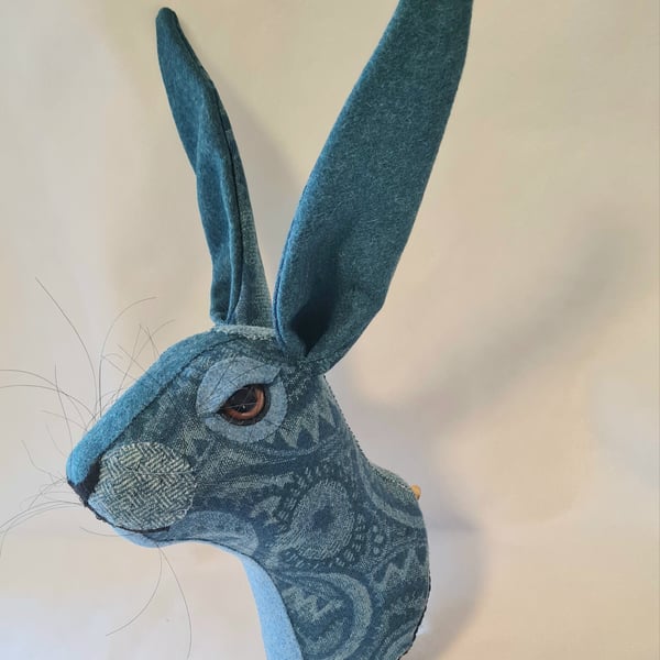 Faux hare head wall mount- Mr Hargreaves