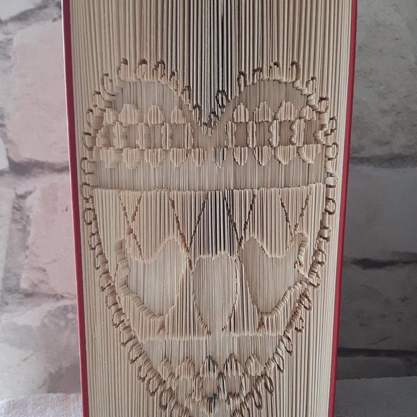 Love Birds in a Heart CUT & FOLD Book Folding Pattern - EMAILED PDF PATTERN