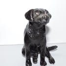 Black labrador sculpture 