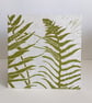 'Ferns'  concertina sketchbook, note book covered with hand printed linocut - Image 2