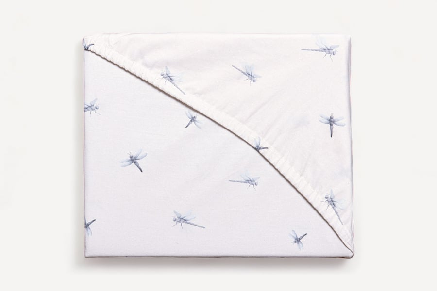 Dragonfly Fitted Bed Sheet, 200TC, Bed Sheet by Nestie. 100% Cotton