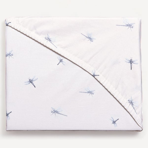 Dragonfly Fitted Bed Sheet, 200TC, Bed Sheet by Nestie. 100% Cotton