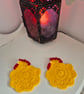 4x Decorative Chicken Cup Coasters - Image 3