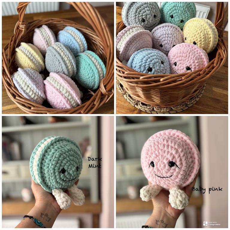 Crochet jelly cat inspired macaroon