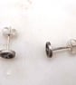Summer Seconds Recycled Sterling Silver Peace Sign Stud Earrings, Handmade UK - Image 2