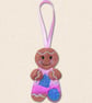 Knitting Gingerbread Decoration - Embroidered Knitting Lover Keepsake - Image 4