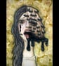 Deliquescence - Original A4 Pop Surrealism Mushroom Painting