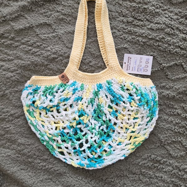 Handmade crochet mesh market bags