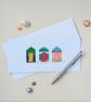 Embroidered Beach Huts Greetings Card - Image 4