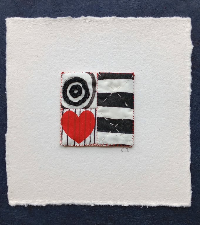 No 12 Miniature Textile Art Quilt
