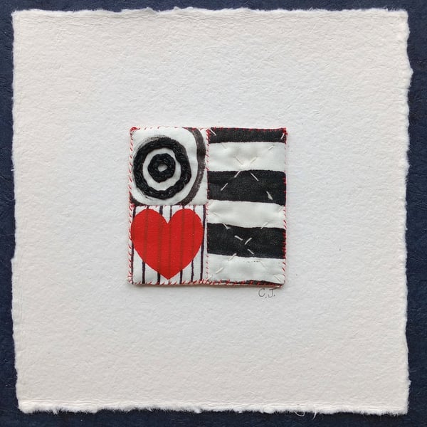 No 12 Miniature Textile Art Quilt
