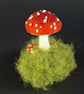 Toadstools on Moss. Needle Felted Fibre Art. Handmade by The Mossy Nook - Image 3