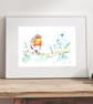 The Faithful Robin watercolour print, bird painting, ink drawing - Image 5