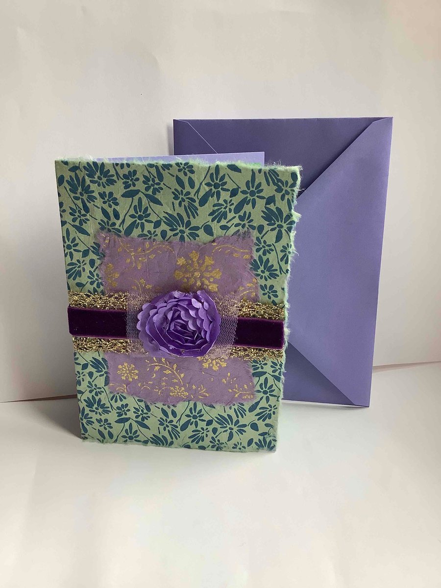 Positively Purple flower card