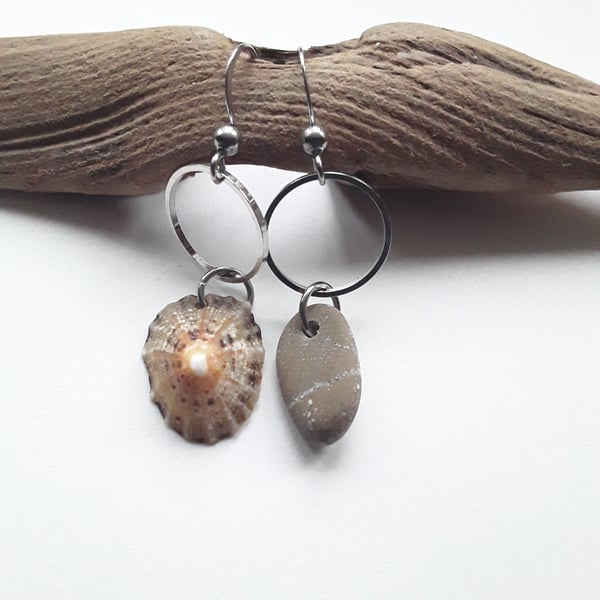 Shell & Pebble Earrings 