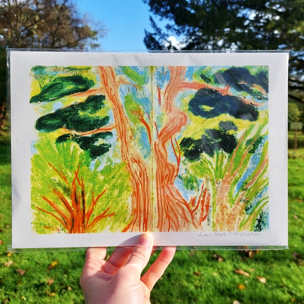 A4 Print Rain drop tree