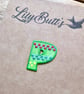Brand New Iron on Embroidered Letter P Patch 33mm x 37mm - Image 2
