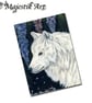 Archival ACEO White Wolf Print 'Blossom' By V Kenworthy