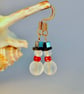 Christmas Snowman Earrings, Secret Santa, Stocking Filler, Gifts For Her