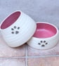 Pair of small custom water and food bowls wheelthrown stoneware pottery  - Image 1