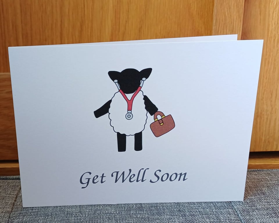 A6 Get Well Soon Doctor Greeting Card