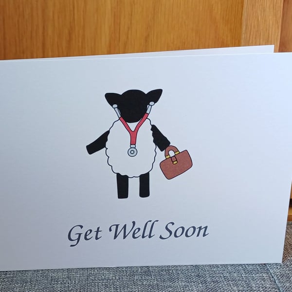 A6 Get Well Soon Doctor Greeting Card