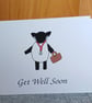 A6 Get Well Soon Doctor Greeting Card