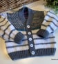 Baby Boy's Hand Knitted Cardigan  3 -9 months size