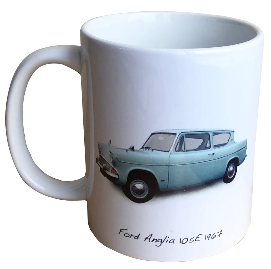 Ford Anglia 105E 1967 - 11oz Ceramic Mug for Classic Ford fan