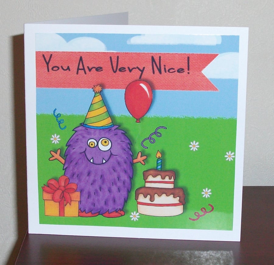 Children's Monster birthday cards
