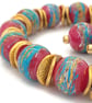 Pink & Turquoise Bracelet & Earrings Set - Image 3