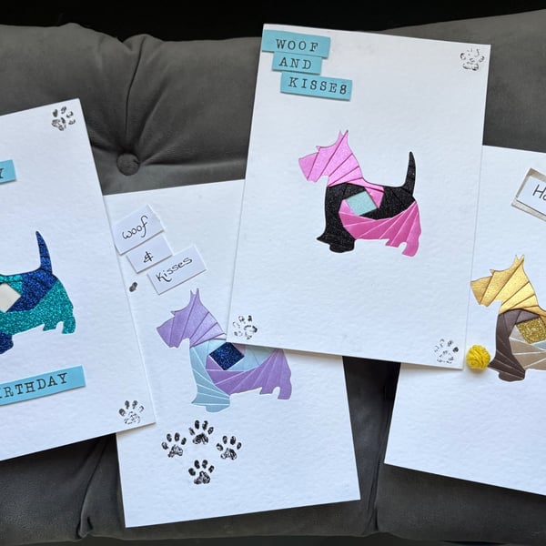 Cute scottie dog birthday cards