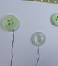 Pack of 3 Mini Blank Cards - Green Button Flowers and Sequins - Image 7
