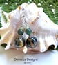 Burmese Jadeite & Natural Untreated Tiger's Eye Earrings 925 silver  - Image 5