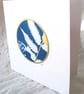 BOTANICAL CYANOTYPE PRINT CARD WITH GOLD LEAF - Image 3