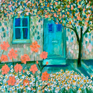 Cottage Garden, Blank Greetings Card