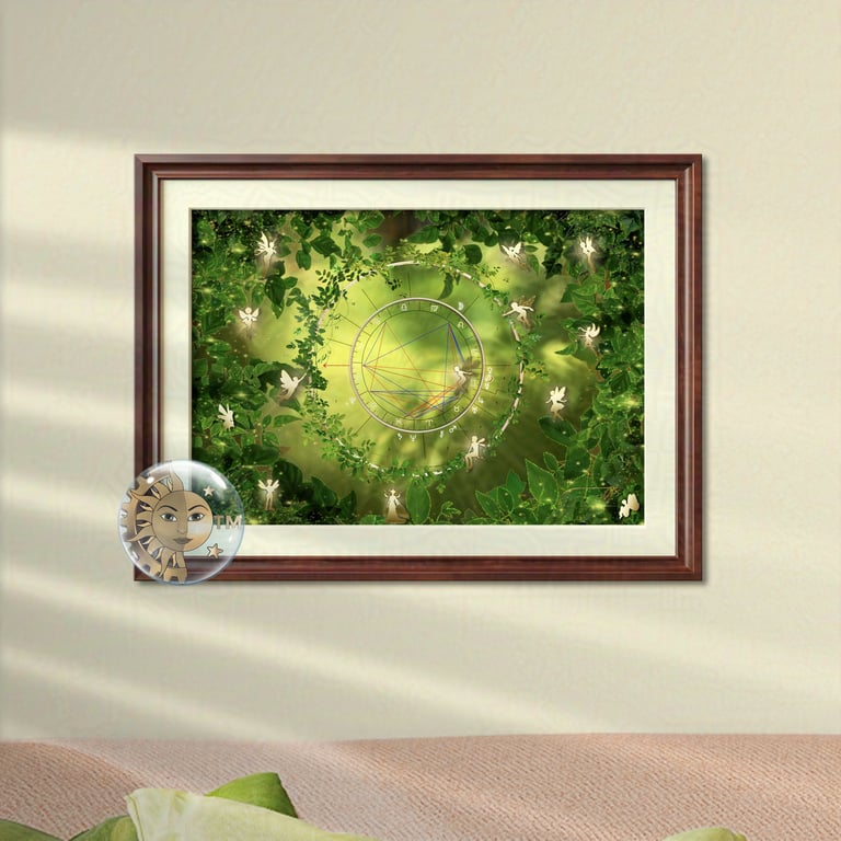 Personal Astrological Art - The Firefly Fairies Astrology Chart
