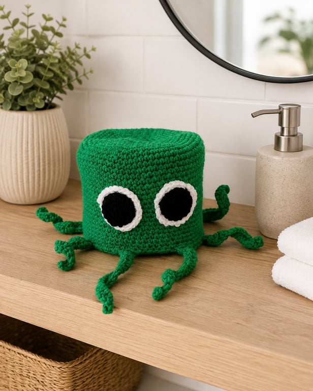 Handmade Crochet Toilet Roll Cover – Quirky Bathroom Decoration