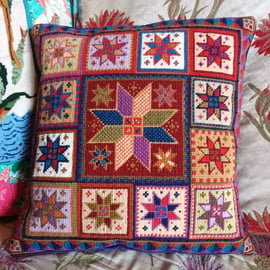 Star Tile Cushion Tapestry Kit, Charted Cross-stitch