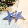 Ceramic star hanging decoration