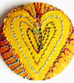 Buttons 1 inch button Hand Dyed Silks and Cottons Free Machine Embroidery Button
