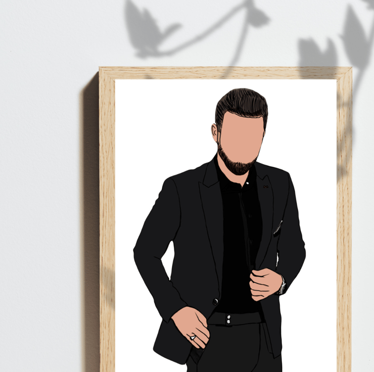 Custom digital art print - Folksy