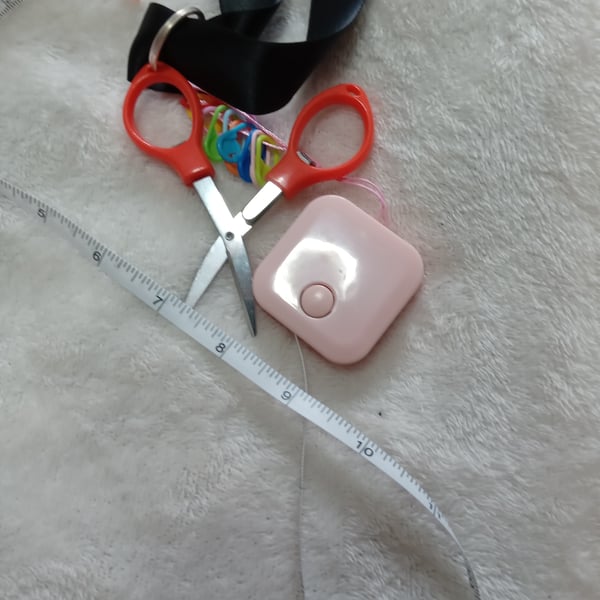black satin ribbon lanyard with accessories