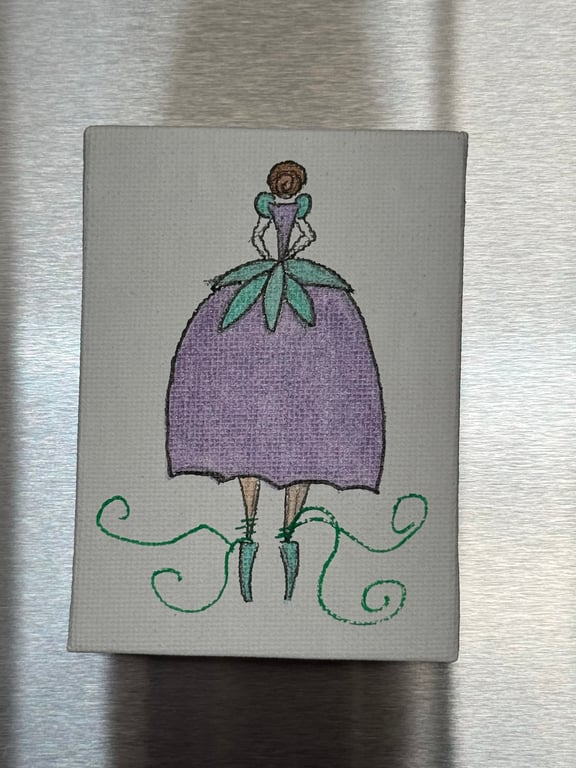 Purple Dancer Fridge Magnet